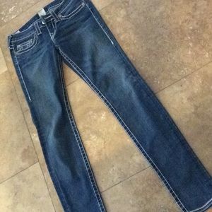 True Religion straight skinny jeans, long length